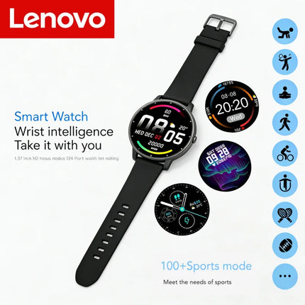 Lenovo Pro Smart Watch Full Touch Screen Sports Fitness Tracker Watch Waterproof Bluetooth Call Smartwatch Universal NEW 2026