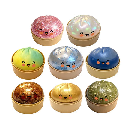 Dumpling Squishies Simulation Flash Dumpling Pressure Ball Slow Rebound Soft Pinch Decompression Home Office Decor Birthday Gift