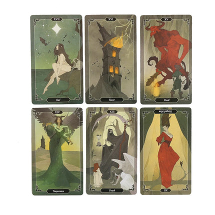 Dark Wood Tarot Cards A 78 Oracle Deck English Visions Divination Edition Borad Playing Games