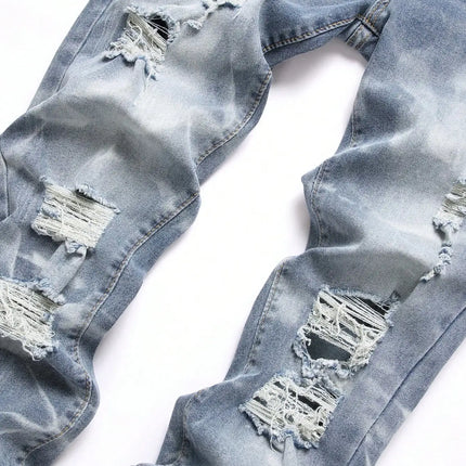 Fashion Men's Jeans Pants Stretch Blue Skinny Jeans For Men Casual Slim Fit Denim Pants Korean Style Male Trousers Jeans