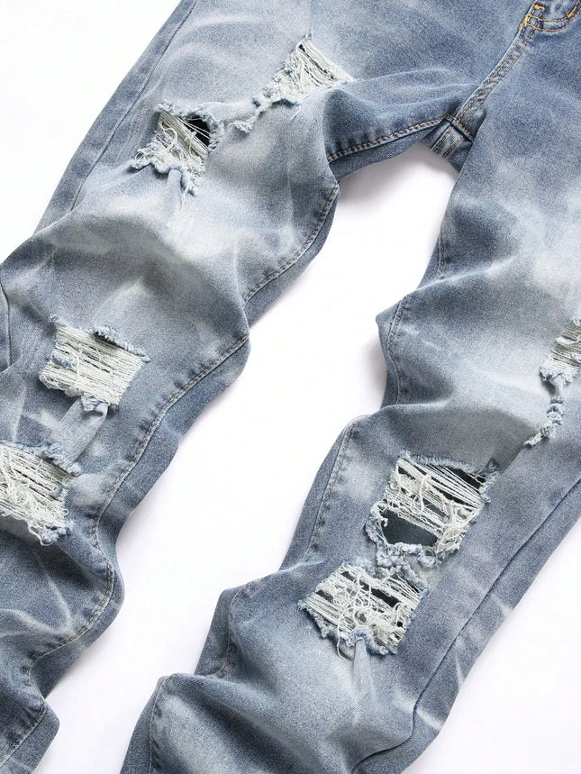 Fashion Men's Jeans Pants Stretch Blue Skinny Jeans For Men Casual Slim Fit Denim Pants Korean Style Male Trousers Jeans