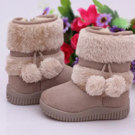 Children Girls Snow Boots Winter Comfortable Thick Warm Kids Boots Lobbing Ball Thick Kids Autumn Cute Boys Boots Princess Shoes