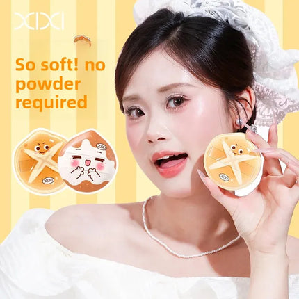 Xixi Food Toy Pineapple Bun Cotton Candy Sponge Cake Series Lightweight Natural Smooth Student Affordable Makeup Sponge