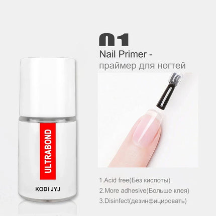 KODI JYJ Base and Top Coat for Gel Polish Acid free Primer Varnish Hybrid Semi Permanent Lot Matte Top Nails Thick Rubber Base