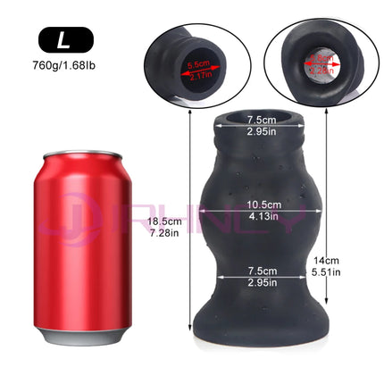 85-105mm Huge Anal Plug Hollow Fisting Anal Dilation BDSM Butt Plug Huge Soft Silicone Hollow Buttplug Speculum Couple Sex Toys