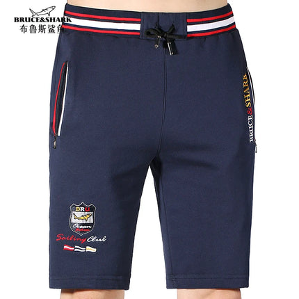 New Summer Elastic Waist Men Shorts Sports Bruce&Shark Casual Fashion Men Gym Pants Short Breathable Fitness Jogging Shorts Big