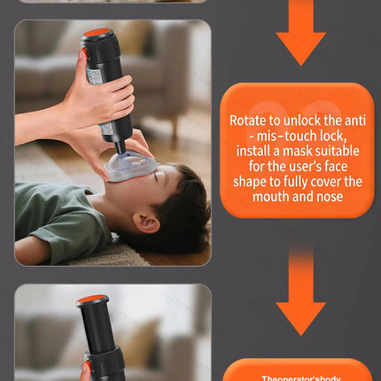 Automatic First Aid Device Choking CPR Machine with Masks Anti Choking Rescue Device Portable Anti Asphyxia Home Suction Rescue