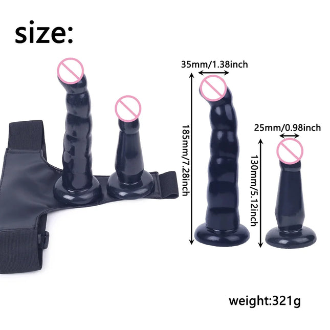 Double Penis Dildo Dual Ended Strap-on Dildo Adult Sex Toys Vagina Prostate Massager for Man Woman Couples Sex Toy Shop