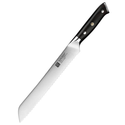 XINZUO Premium Modern 1-8PCS Din 1.4116 Stainless Steel Chef, Santoku, Utility & Paring Knife Set with Black Ebony Handles