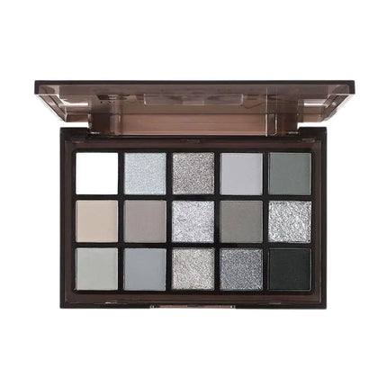 Smoky Black Eye Shadow Palette 15 Colors Black Gray Rose Eyeshadow Lasting Shimmer Eyes Makeup Dark Gothic Eye Shadow Plate