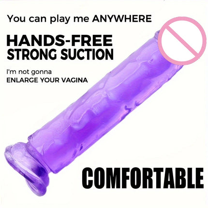 1PCS Unisex Soft Silicone Anal Plug with Strong Suction Cup Hands-Free G Spot Simulation Silicone Dildo for Adult Entertainment