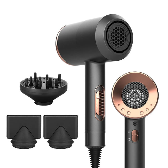 Professional Hair Dryer Strong Wind Hot Air Cold Air Ion Salon HairDryer 1800w Brush  Negative Ion Blow Dryer  with Diffuser