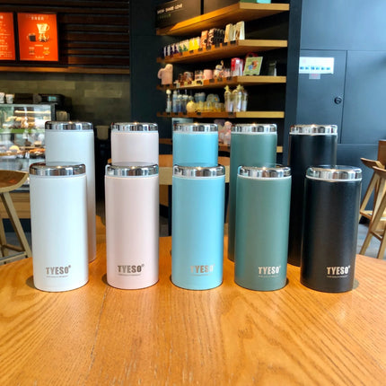 Tyeso Mini Vacuum Flasks 304 Stainless Steel Vacuum Insulated Water Bottle Lightweight Compact Travel Mug for Outdoor Office