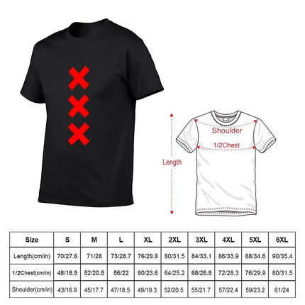 Amsterdam XXX logo T-Shirt oversized t shirt graphic tee shirt sweat plus sizes men's t shirts
