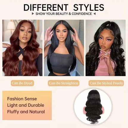 250% Glueless Wig Body Wave Human Hair Wigs Pre Cut 13x4 13x6 HD Lace Frontal Wigs Pre Plucked Curly Lace Front Human Hair Wigs