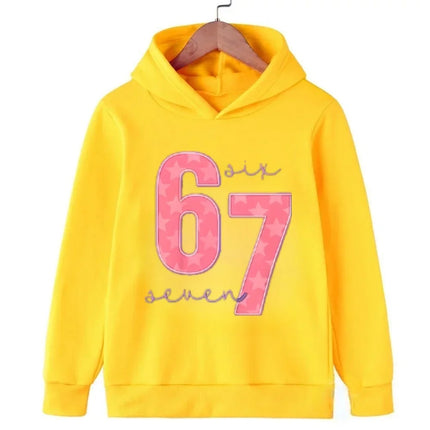 Autumn 67 Locked in Warm Children's Hoodie Viral Slang Kids Casual Boy Girl Pullover Fashion Funny Comfortable Fleece Sweatshirt