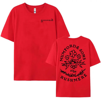 RUSHMERE Album 2025 Graphic T-shirt Folk Rock Band Mumford & Sons Printing Tshirts Cotton Men Women Summer T Shirts Hip Hop Tees