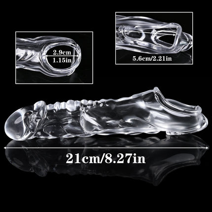 Realistic Penis Extension Cock Sleeve Reusable Silicone Penis Enlarger Delay Condoms For Men Dildo Enhancer Sex Toys