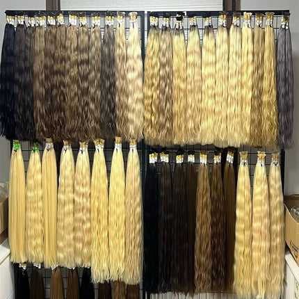 100% Real Human Hair Bulk No Weft Vietnamese Hair Virgin Remy Straight Hair Bulk 30inch Natural Black Hair Extension Blone 613