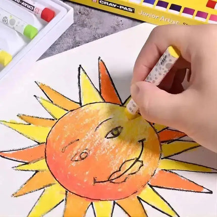 SAKURA Cray-Pas Artist Soft Oil Pastels for Kids Artists Oil Pastel Stick Painting Junior Children's Washable Drawing Crayons