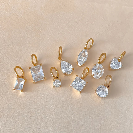 eManco Stainless Steel Geometry Pendants Charms Zircon For DIY Jewelry Necklace Making Bracelet Findings Crafts Earrings