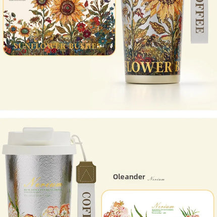 100% Pure Titanium Couples Coffee Mug - 520ml  Cup, Compact Portable for Office/Outdoor/Travel, Coffee Heat Retention