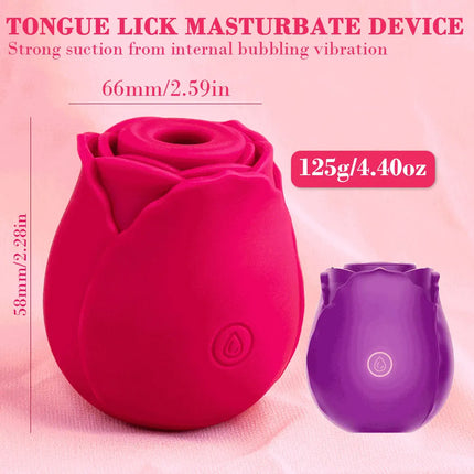 Rose-toy Swing Tongue Licking Vibrator Female Powerful Oral Nipple Clitoris Stimulator Massager Adults Goods Sex Toys for Women