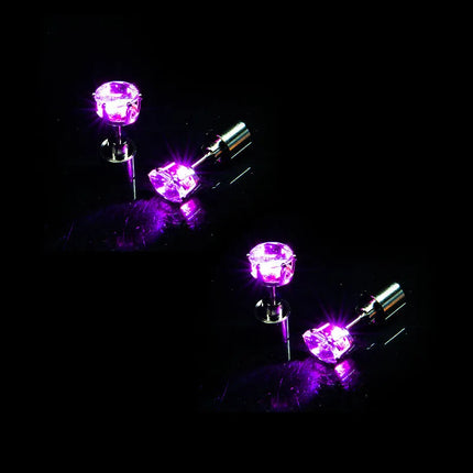 1/5Pair LED Earring Bar Club Glowing Earring Girl Women Ear Accessories Light Up Bling Ear Stud Gogo Dance Fashion Jewelry