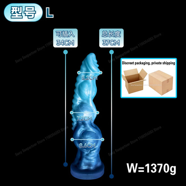 Huge Long Anal Plug/Dildo Monster Alien Large Butt Plug Silicone Suction Cup Anal Dilator G-Spot Sex Toys For Women Men Ass Toys