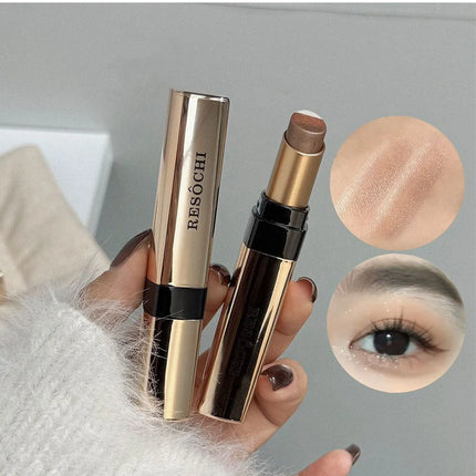 3 in 1 Pearly Highlighter Eyeshadow Stick Makeup Waterproof Long Lasting Glitter Eyeshadow Eyeliner Lazy Quick Makeup Cosmetics