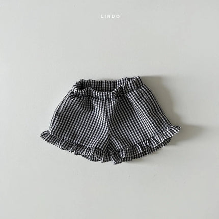 Baby Girl Plaid Clothes Set Casual Ruffle Sleeves T-shirt Top Shorts Girl Simple Set Kid Summer Bebes Accesorios Recien Nacido