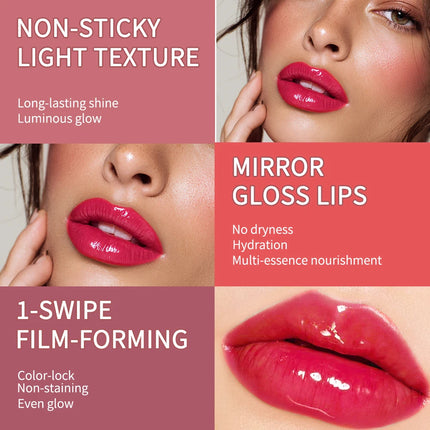 Lakerain Juicy Glow Tint Long-Lasting Mirror Shine Smooth Radiant Lip Tint Deep Moisturizing  Brightening Juicy Glow Lipstick