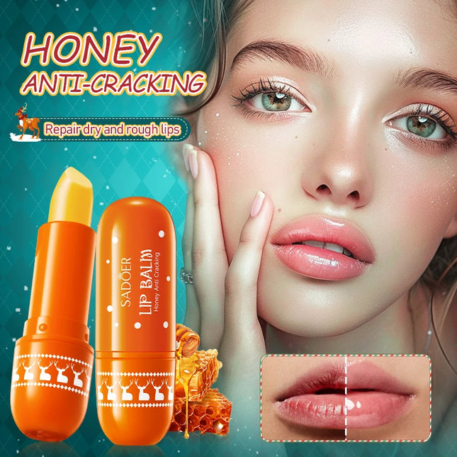 SADOER Christmas Moisturizing Lipstick Anti-Cracking Hydrating Repair Nourishing Plump Lips Lip Balm Lip Plumper Skin Care