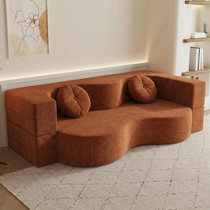Living Room Compressed Sofa Bed, Memory Foam Modular Couch, Space Saving Modern Furniture Set