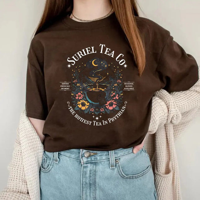 Suriel Tea Co Shirt ACOTAR Suriel Tea T-Shirt Velaris Sarah J Maas Tees A Court of Thorns and Roses SJM Merch Book Lover Gift