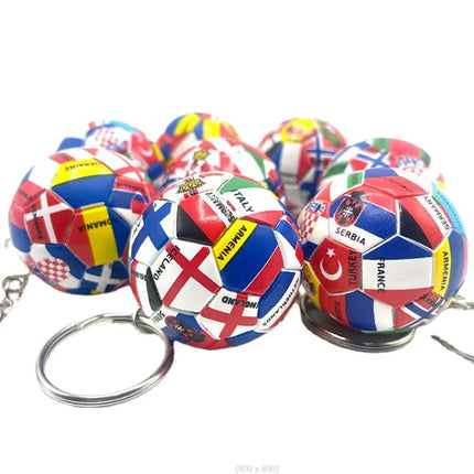 2026 New World Flag Football Keychain Country Soccer Club Fans Keyring Car Key Chains Souvenir Bag Pendant Accessories Gifts