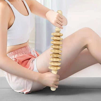 6 In 1 Wood Therapy Massage Tool Lymphatic Drainage Massager Anti Cellulite Fascia Massage Roller for Full Body Muscle relaxatio