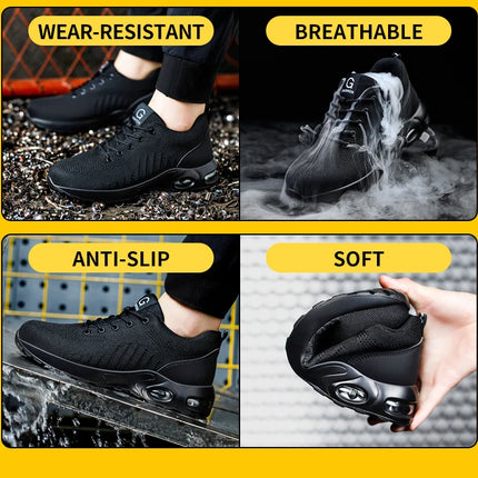 New Styles Men Safety Boots With Steel Toe Cap Anti-smash Work Sneakers Safety Shoes Men IndestructibleWork Boots Tactical Boots