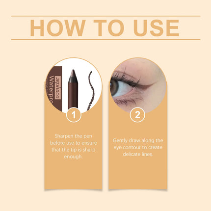 Waterproof Eyeliner Pen Colorfast Long Lasting Anti Smudge Quick Drying Sweat Resistant Smooth Portable Eye Liner Pen Eye Makeup