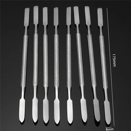 5/10Pcs Stainless Steel Mixing Spatula Tool Spatuler Rod Dental Nail Art Makeup Foundation Eyeshadow Mixing Stick Color Tools