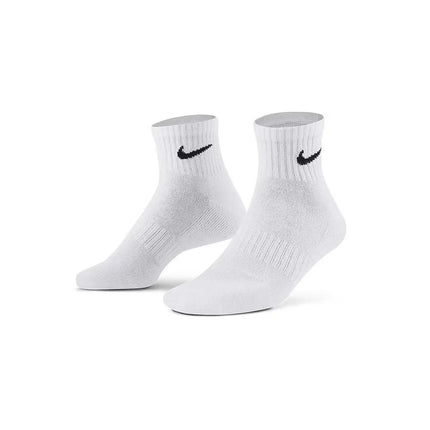 Nike Casual Cushioned Mid-Cut Basketball Socks Unisex Combo Pack White SX7667-100
