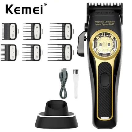 Kemei 2373 Professional Barber Fade Hair Clippers Cordless Hair Trimmer Electric Men Hair Cutting Machine Magnetic Motor 8800RPM
