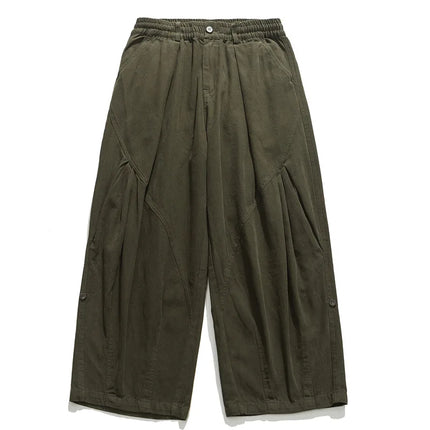 Japanese Oversized Men's and Women's Spring and Autumn Casual Wide Leg Pants, Retro Simple Straight Leg Loose Pants Unisex Style