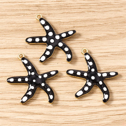 10pcs Cute Mix Marine Life Charms Enamel Starfish Lobster Crab Charms Pendants for Jewelry Making Necklaces Earrings DIY Gifts