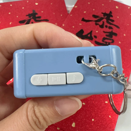 Retro Mini Recorder Player Keyring New Style Funny Record Players Keychain Suprise Gift Supplies Car Keychain