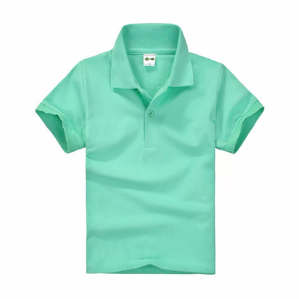 Hot Selling Boys Polo Shirt Children 15 Colors Custom Logo Short-Sleeve High-end eco-friendly cotton Clothes Teens Kids Tshirts
