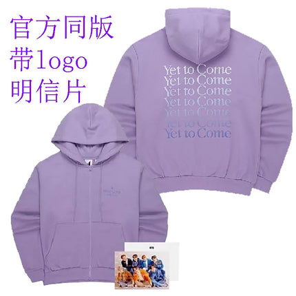 Busan Concert Youth Group Official Lavender Hoodie with Photo Yet to Come Sweatshirt Korean Female Street Style Clothing