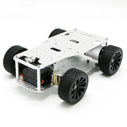 DIY Smart Ackerman Car with 12V Encoder Motor Front wheel- Steering Engine Dual Motor Drive for Arduino Robot Education