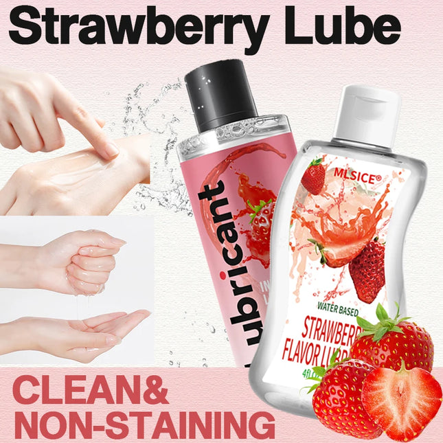 Fruit water-soluble lubricant Water-Based Gel Lubricants Sex intimate For Adults Men Women Gay body Sexy Strawberry fragrance