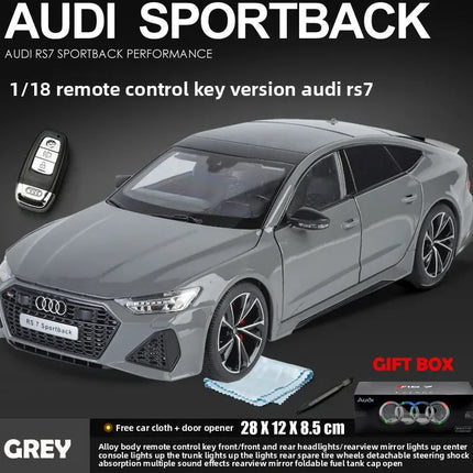 Simulation 1:18 AUDI RS7 Sportback Alloy Car Model Children Toy Vehicle Collectibles Miniature Voiture Home Decor Birthday Gift